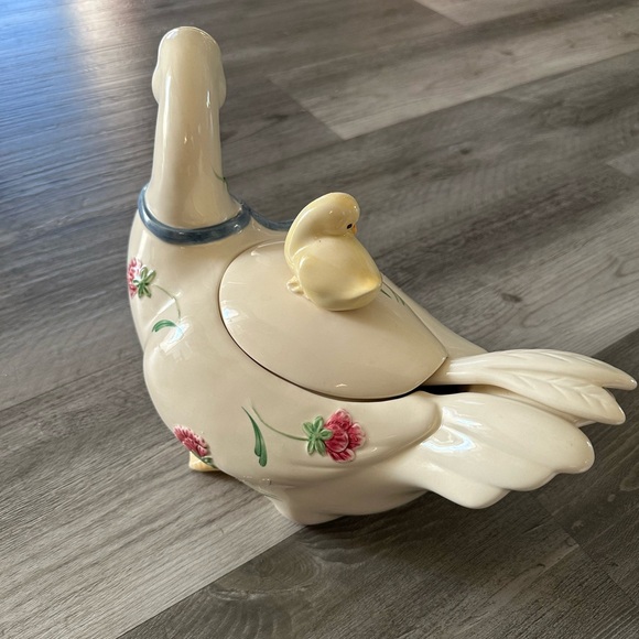 Lenox Poppies Blue Goose Tureen Porcelain Soupière New - Picture 2 of 5